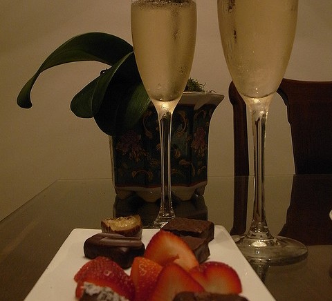 Champagne and Fruit