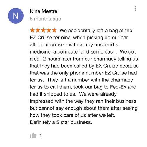 Ez Cruise Google Review